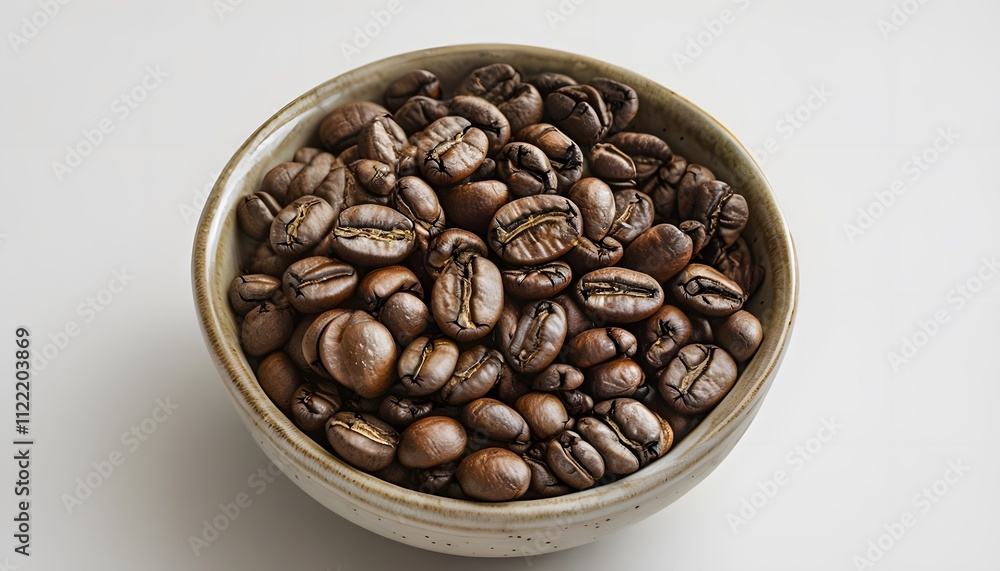 Fototapeta premium Coffee Beans in Ceramic Bowl