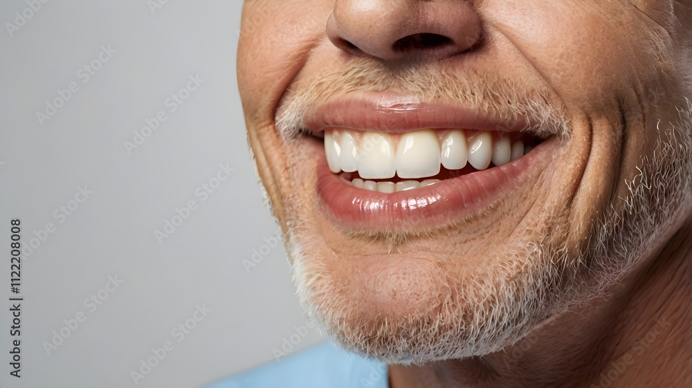 Fototapeta premium White Teeth, Jaw, Dental Prosthetics on White Background