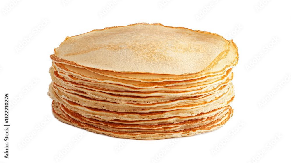 Stack of Thin Crepes Ready for Delicious Sweet or Savory Fillings