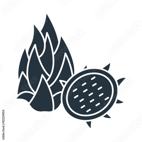 dragon fruit icons symbol vector elements for infographic web