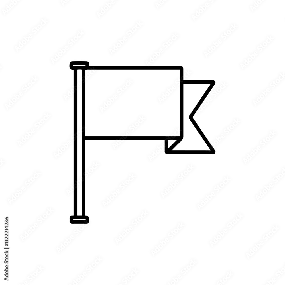 flag icon simple thin line logo flag icon simple thin line logo