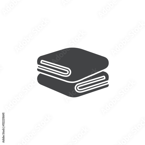 fold towel icon outline simple logo