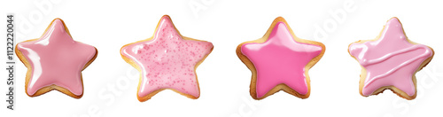 Pink Glazed Star Cookie  Set  photo