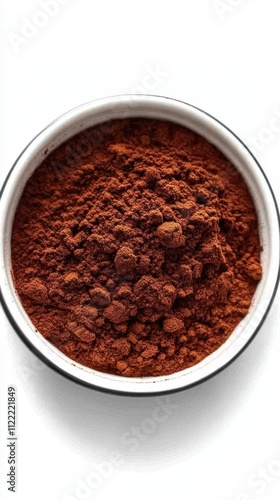 Wallpaper Mural Beautiful Bowl of Rich Dark Brown Powder Sits on Elegant White Surface Inviting Culinary Inspiration Torontodigital.ca