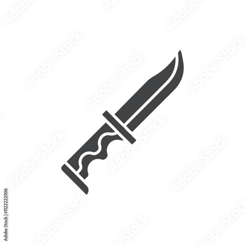 dagger icon flat filled vector symbol