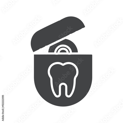 dental floss icon flat filled vector symbol