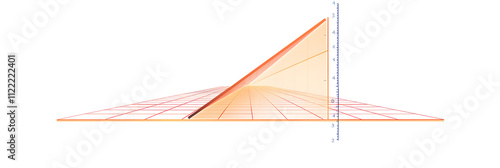 3D Illustration of Traditional XY Axis in Cartesian Coordinate System