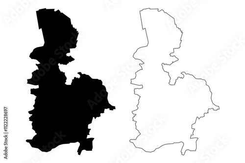 Jelgava Municipality (Republic of Latvia, Administrative divisions of Latvia, Municipalities and their territorial units) map vector illustration, scribble sketch Jelgava map