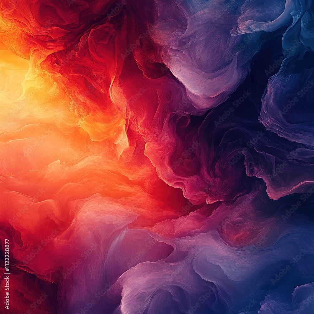 Obraz premium Dynamic abstract color explosion digital art vivid environment eye-catching viewpoint creative concept for visual appeal