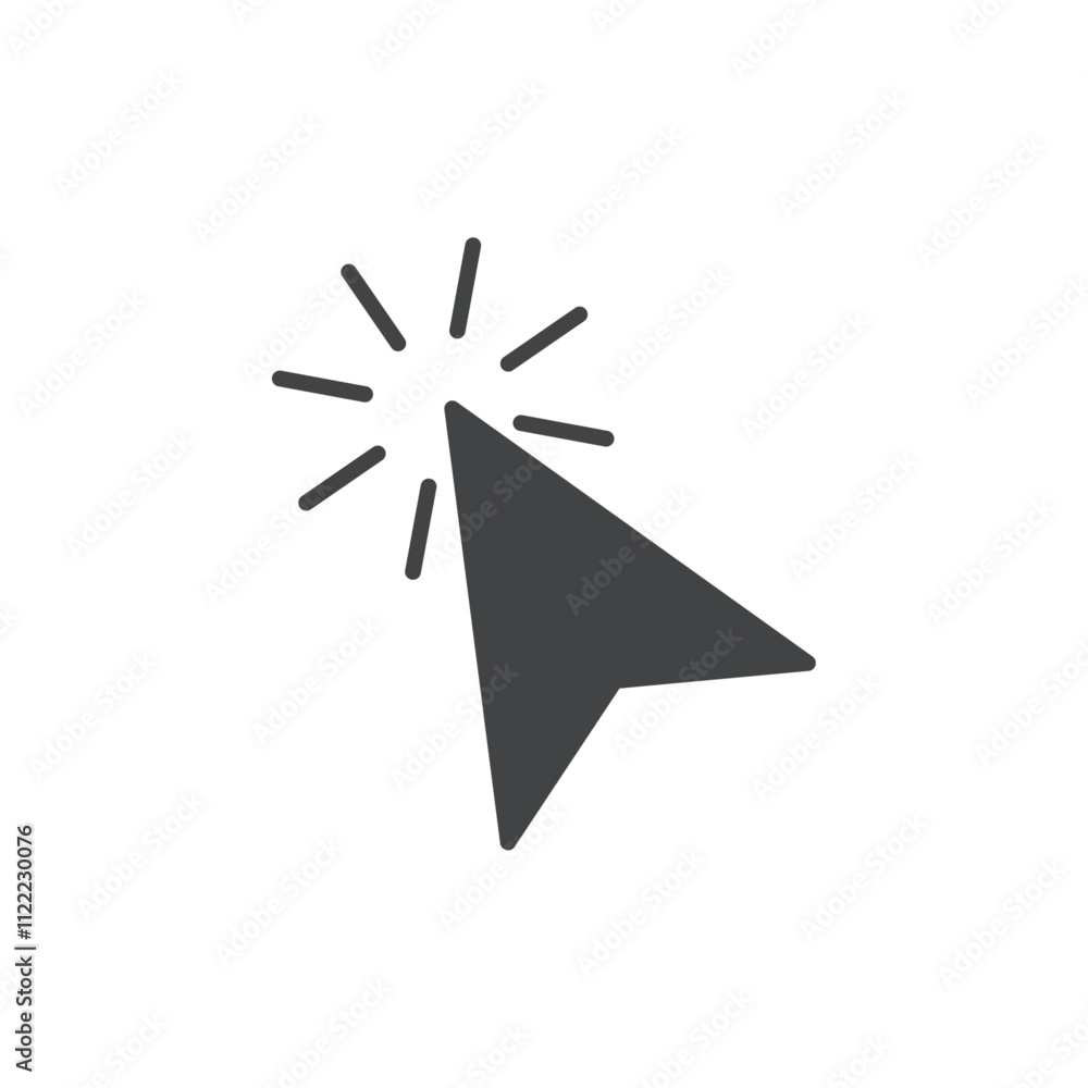 click icon vector logo sign click icon vector logo sign