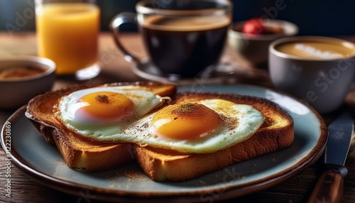 Desayunos, tostadas, huevos y café