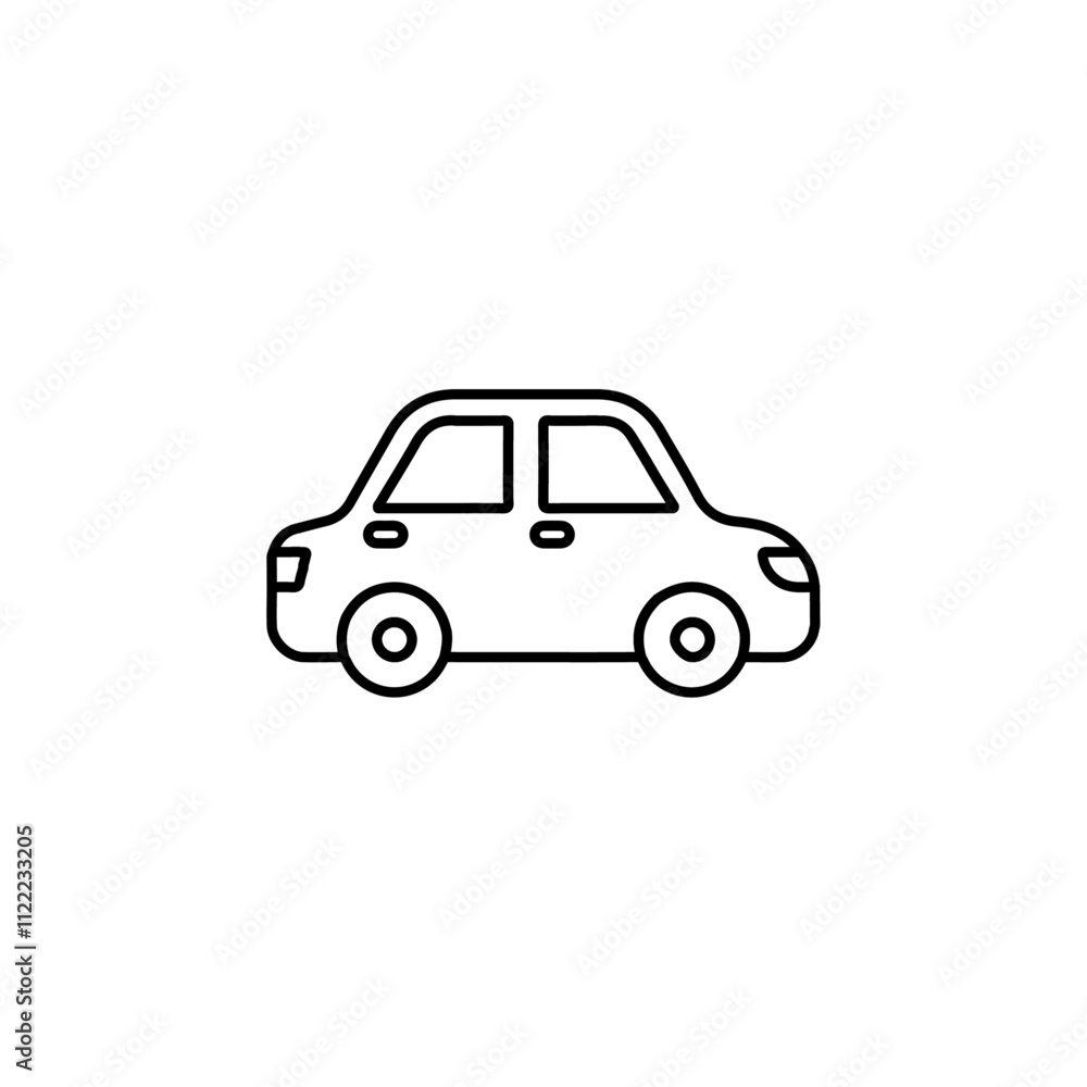 Fototapeta premium car icon simple flat vector logo