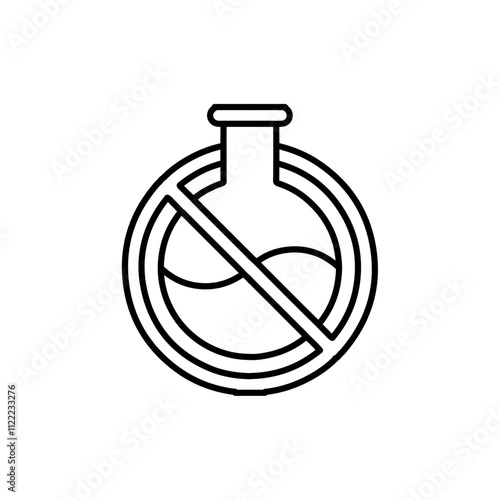 chemical free icon simple flat vector logo