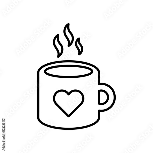 coffee icon simple flat vector logo