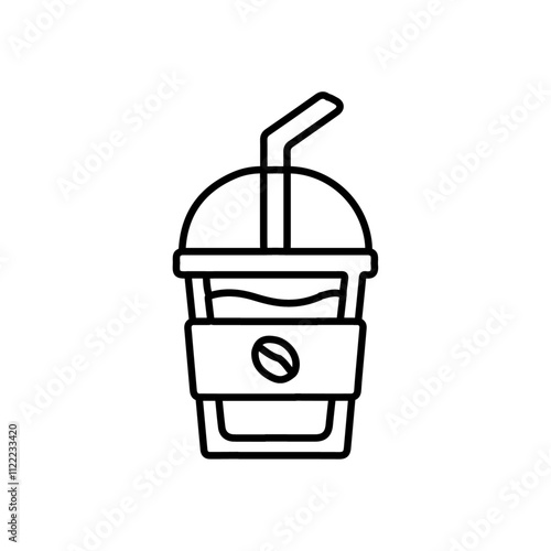 coffee icon simple flat vector logo