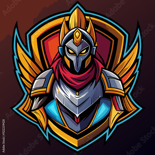 Paladin esports logo featuring a knightly figure with armor and wings in a vibrant design suitable for gaming