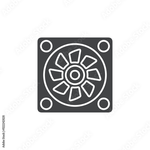 air vent icon set vector art