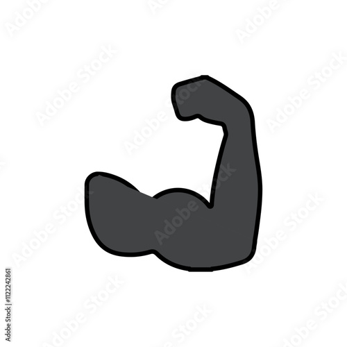 arm flex icon set vector art