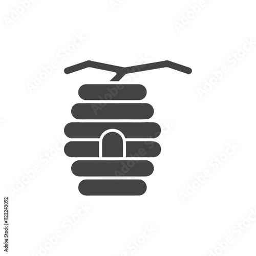 bee hive icon set vector art