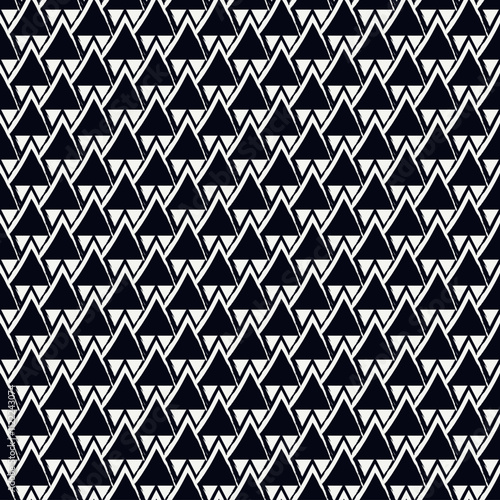 Wallpaper Mural Paint brush scales seamless pattern. Japan traditional ornament. Hand drawn squama. Ethnic embroidery. Repeated scallops. Fish scale. Scallop shapes. Japanese sashiko uroko motif. Vector artwork. Torontodigital.ca