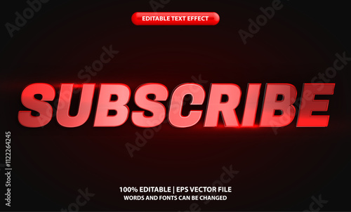 Red Subscribe Text Effect  