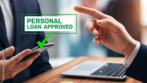 Digital approval for personal loan in business setting