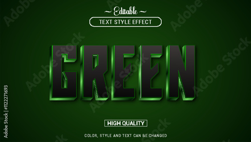 Green text effect editable