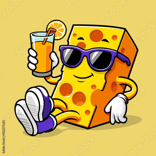 Cheese character illustration design