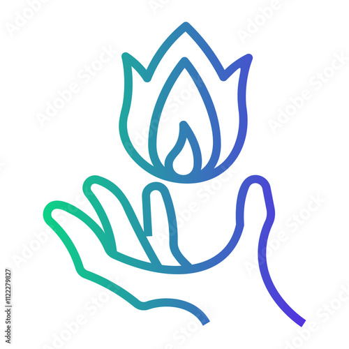 fire Line Gradient Icon