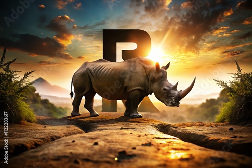 Rugged Rhinos Logo Design: Representing Toughness and Resilience for Outdoor Gear and Adventure Brands photo