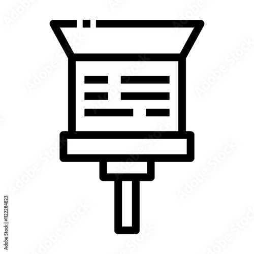 Φωτογραφία teleprompter Line Icon
