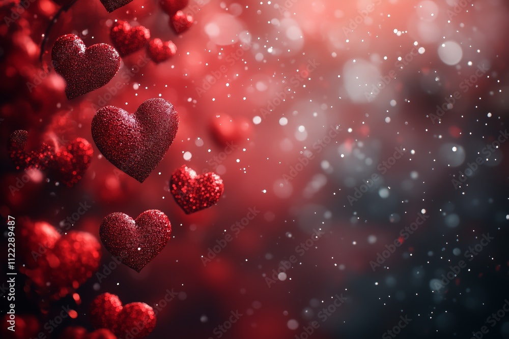 background of red hearts, with a dark and romantic atmosphere, perfect for Valentine's Day themes. background of red hearts, with a dark and romantic atmosphere, perfect for Valentine's Day themes.