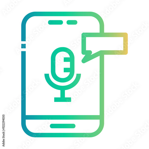 voice message Line Gradient Icon