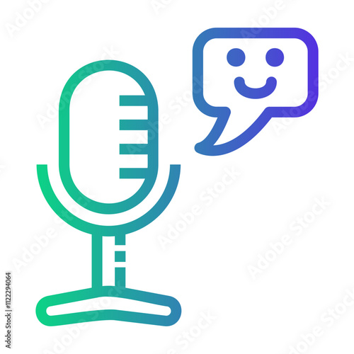 comedy podcast Line Gradient Icon