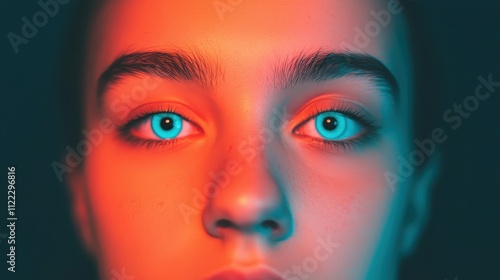 Staring Into SpaceA Closeup of a Person with Hallucination Disorder in an Intimate Environment photo