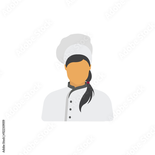 Female Chef vector illustration icon