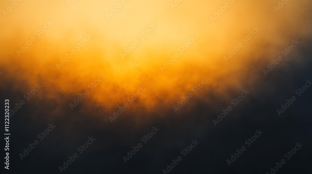 Fototapeta premium Golden Sunrise Through Smoky Clouds