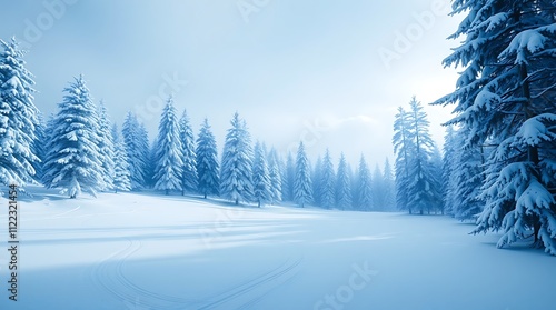 Wallpaper Mural Snowy countryside and forest in winter Rovaniemi Torontodigital.ca