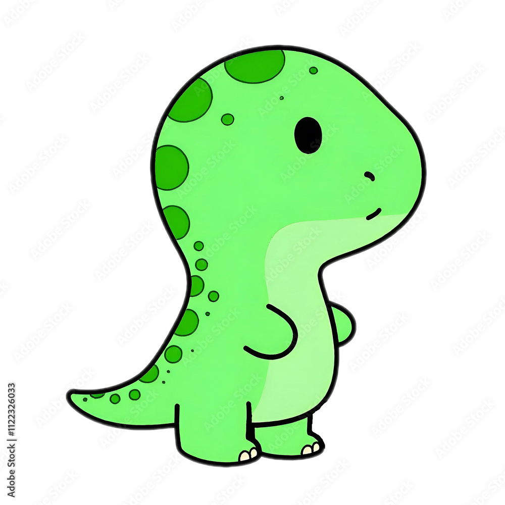Obraz premium cute cartoon shaped dinosaur