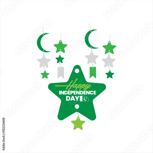 Happy Independence Day Pakistan vector illustration photo