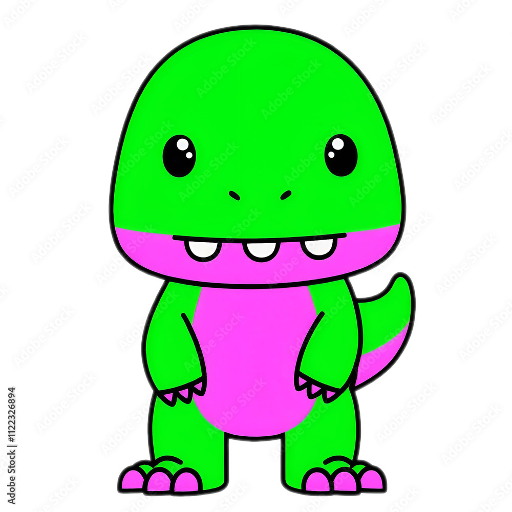 Obraz premium cute cartoon shaped dinosaur