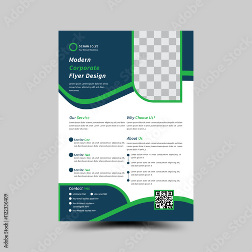 Corporate natural shape business flyer design or brochure vector template design Black with blue color.A4 flyer design for marketing ,business proposal, promotion, advertise, publication