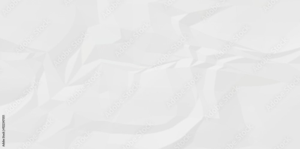 Fototapeta premium Abstract vector white wrinkly paper background. cardboard craft wrinkly paper, crumpled pattern texture. paper crumpled wrap. white fabric crushed- crumpled. 