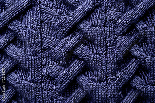 Detailed Curvilinear XJ Knitting Pattern Exhibiting Masterful Craftsmanship and Fine Textural Details photo