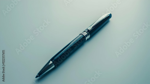 Sleek Dark Blue Pen in White