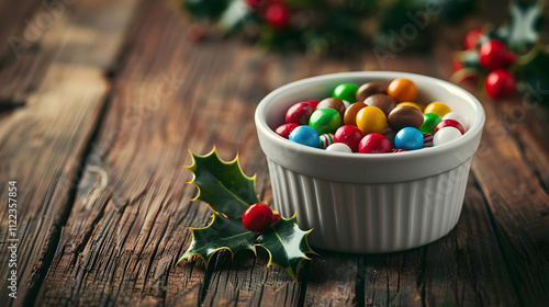 Colorful Candy Dish Festive Illustration