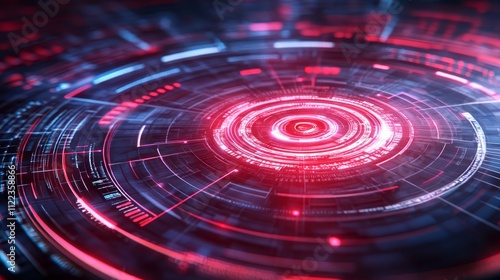 Wallpaper Mural Striking red and black circular design, a dynamic abstract composition for modern visuals Torontodigital.ca