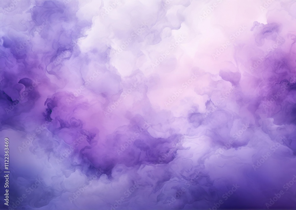 Obraz premium Violet Gradient Watercolor Background with Cloudy Texture. For Graphic Use 