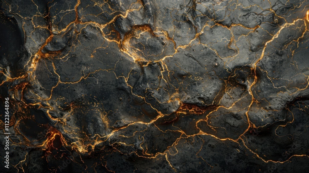 Fototapeta premium Captivating Cracked and Craggy Texture of a Weathered Marble or Stone Surface with Intricate Patterns Crevices and Shadows Creating a Striking Abstract Geological Backdrop