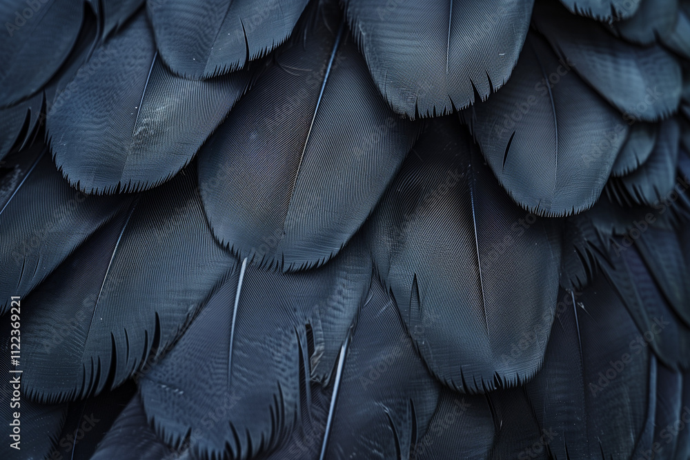 Obraz premium Feathers Wallpaper with Close-Up View of Bird Feather Texture Showcasing Natural Patterns, Softness, and Wildlife-Inspired Design Aesthetics